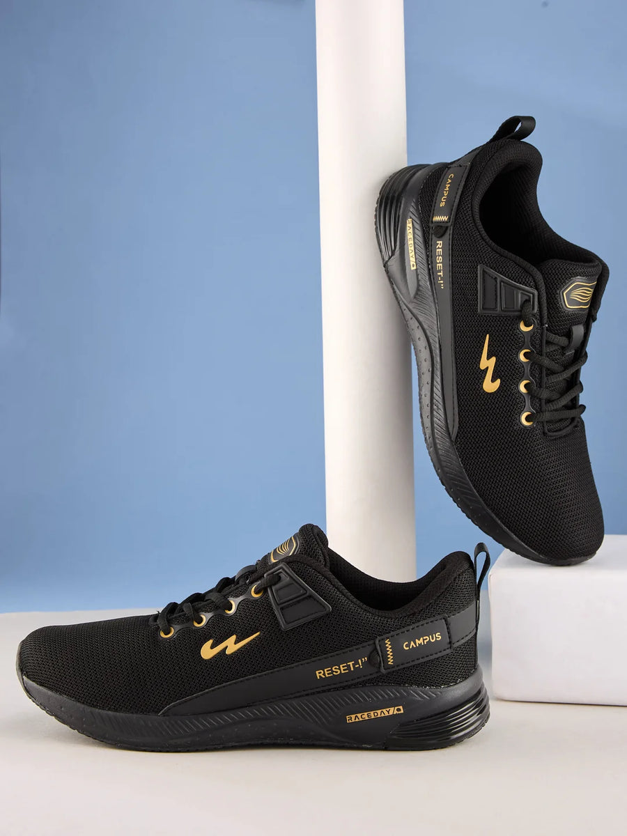 Buy Running Shoes For Men: Refresh-Pro-Blk-Gold Campus Shoes