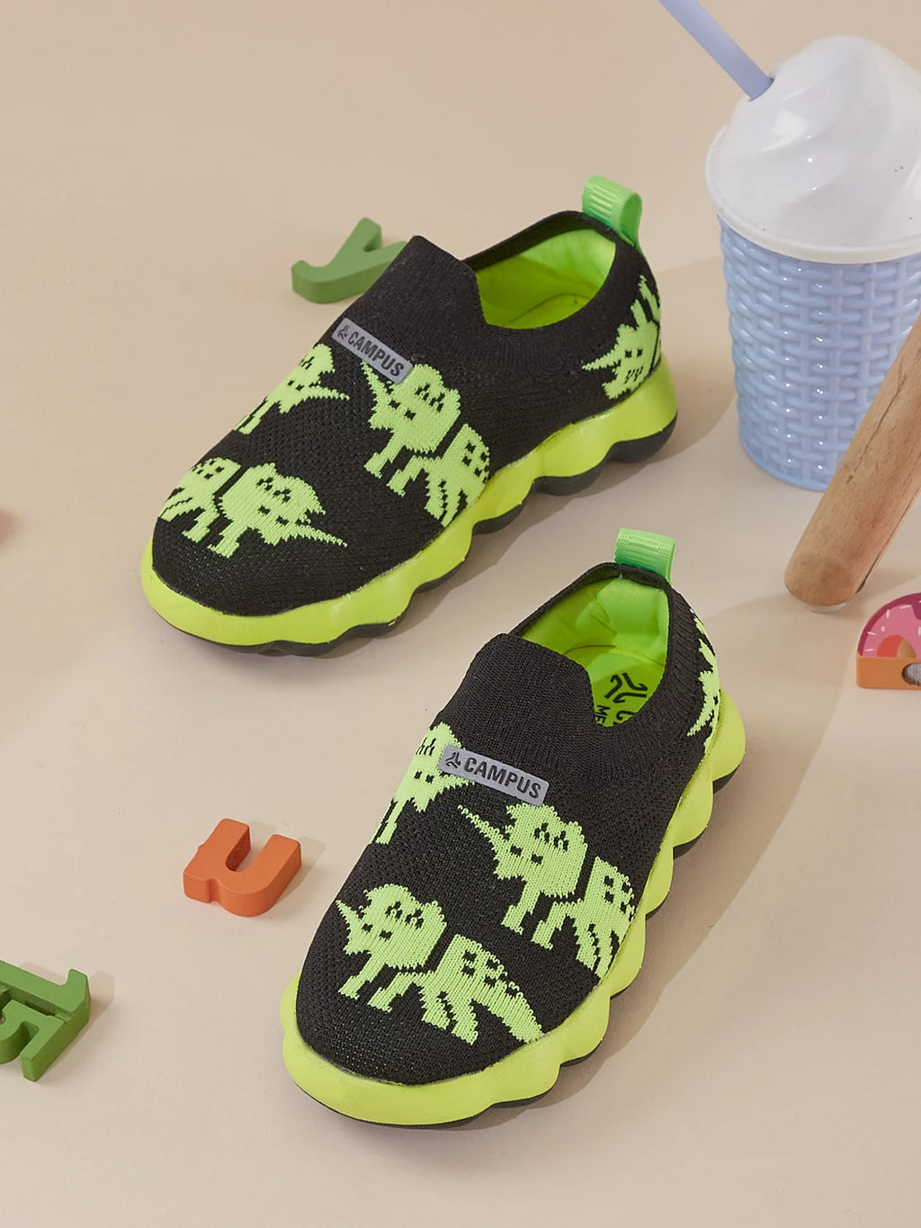 ALEV Black Kids Walking Shoes