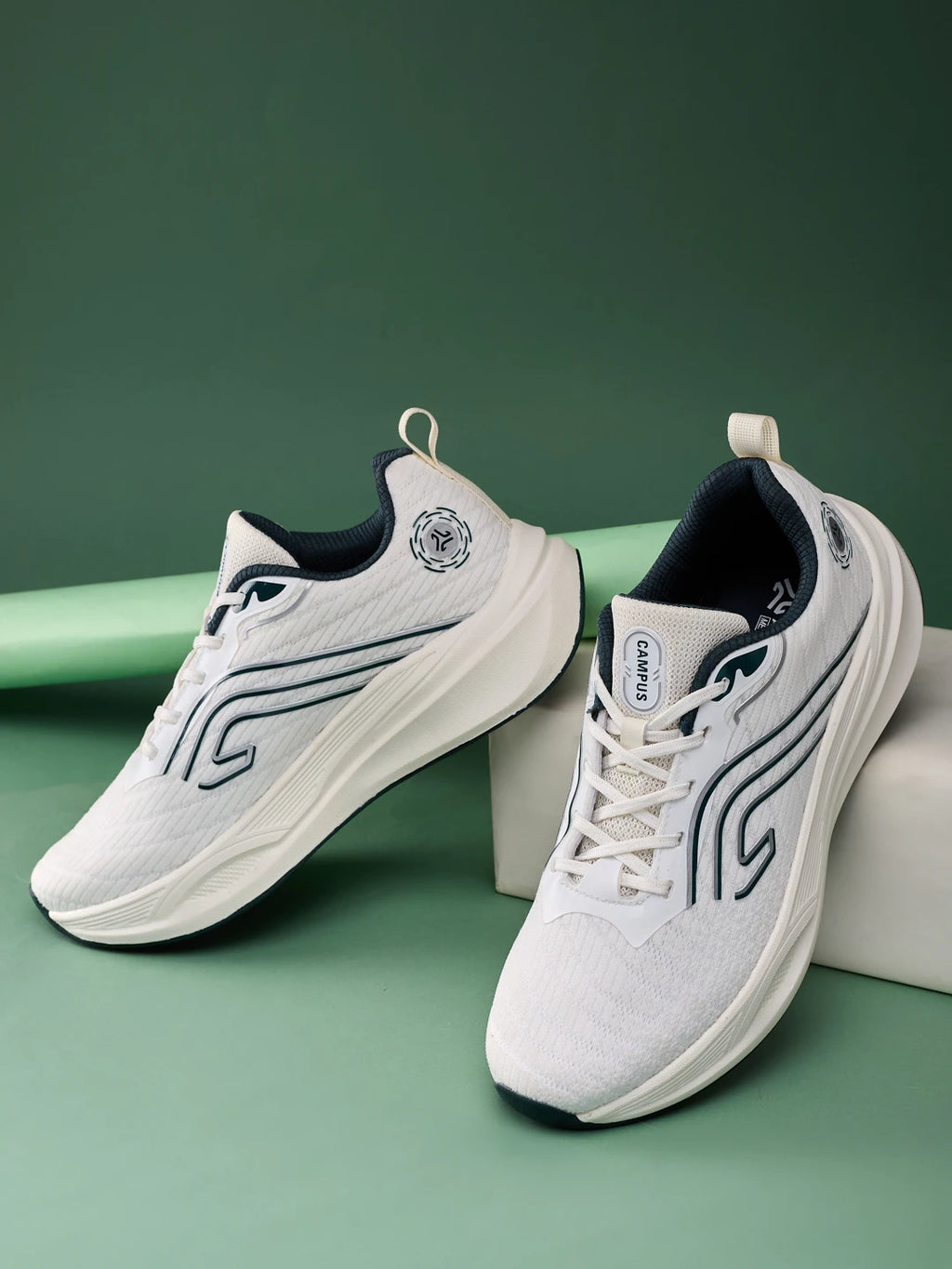 BARREL-N White Men's Running Shoes