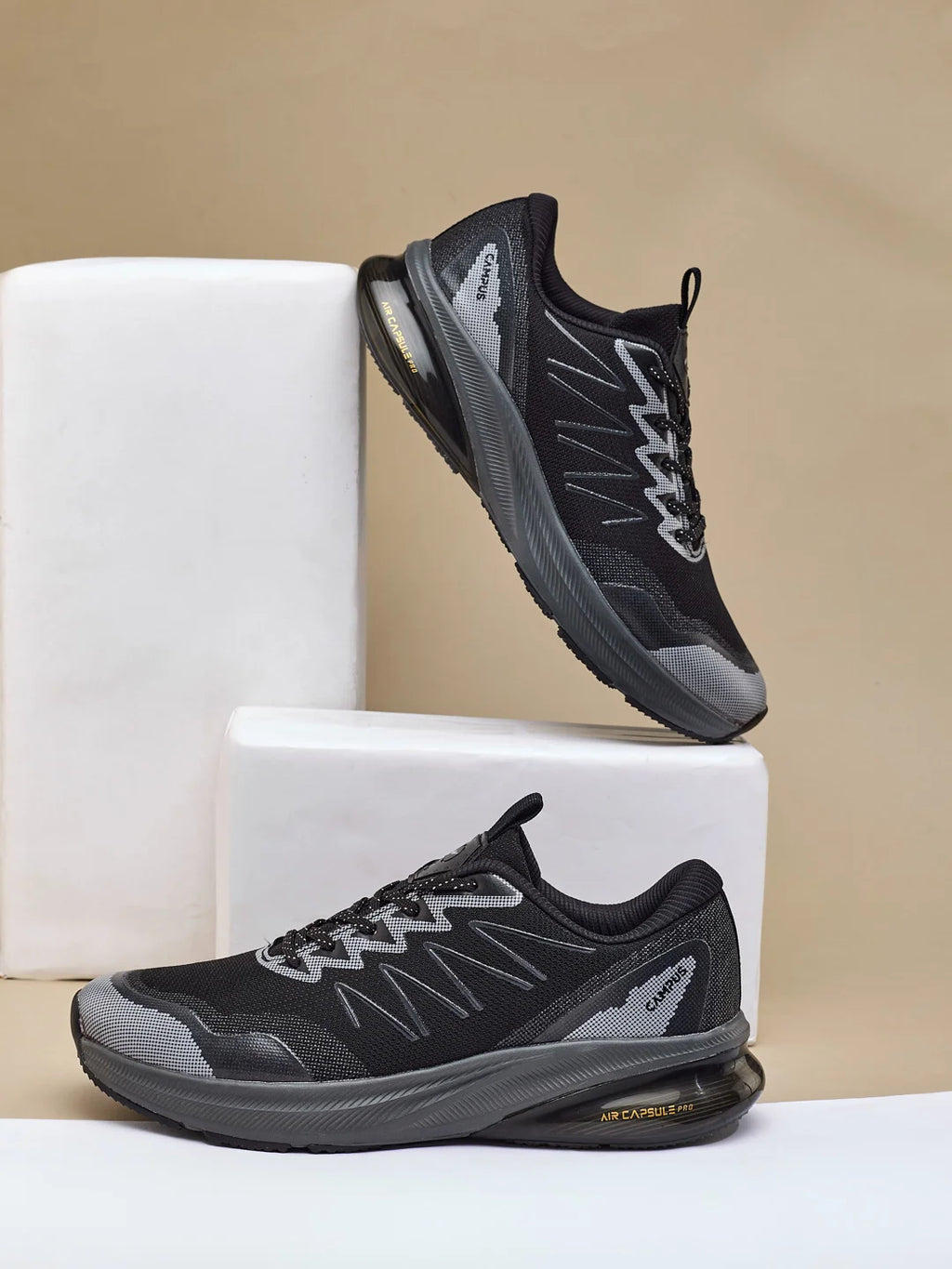 BEGIN Black Men's Running Shoes
