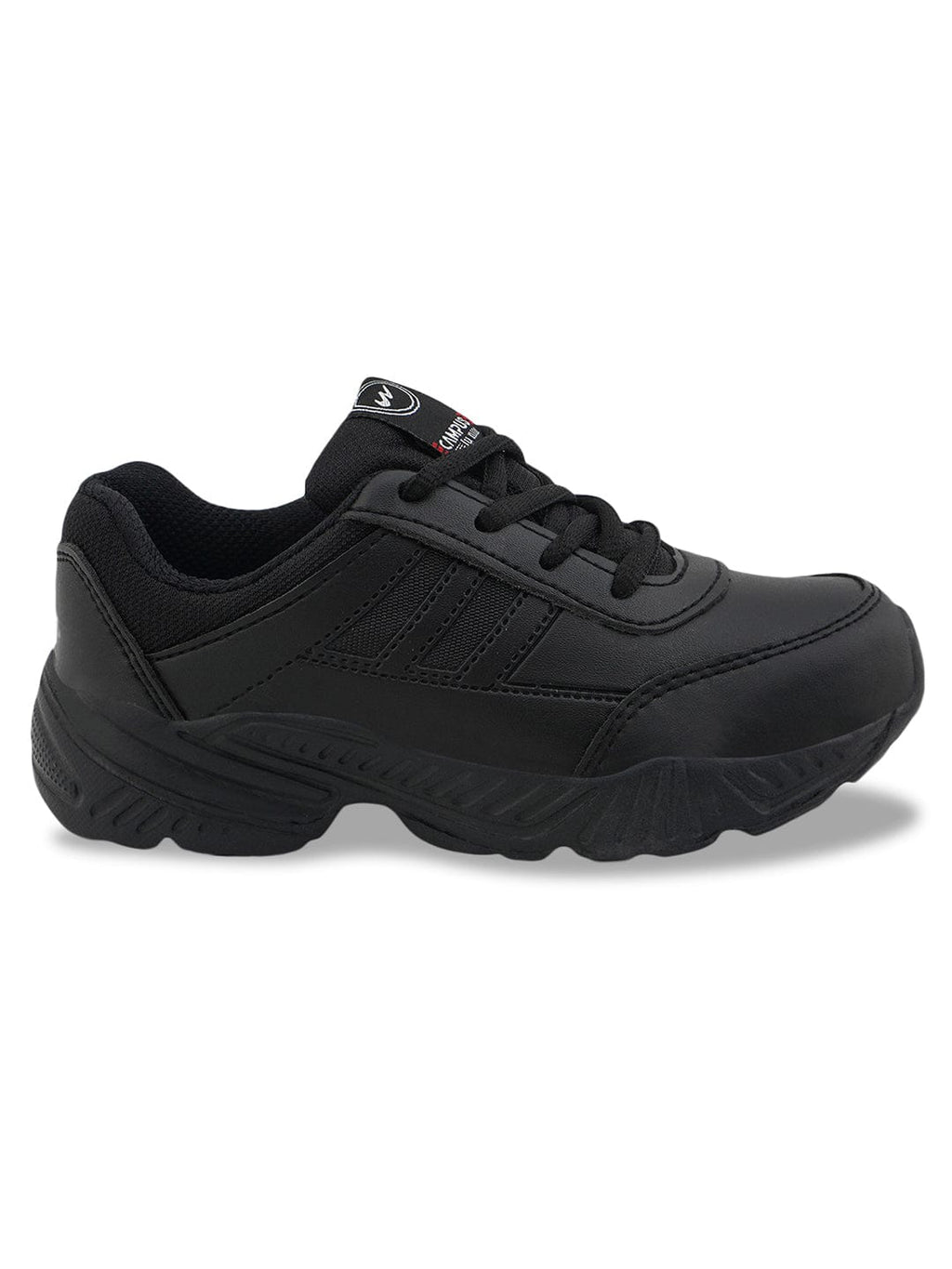 BINGO-151A Black Kid's School Shoes