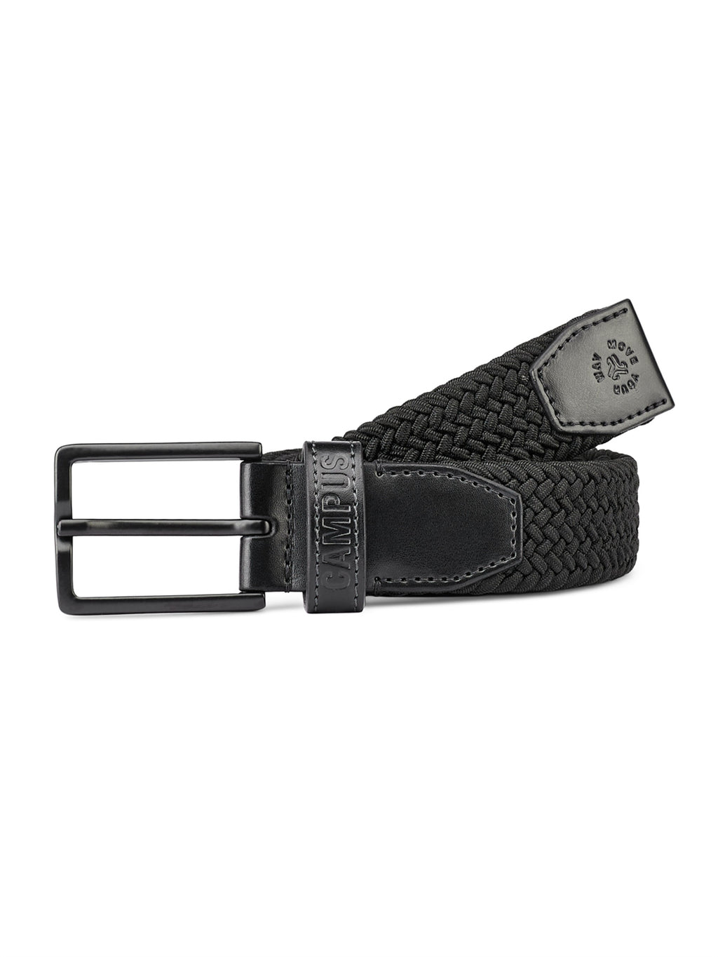 Braided Black Unisex Belt