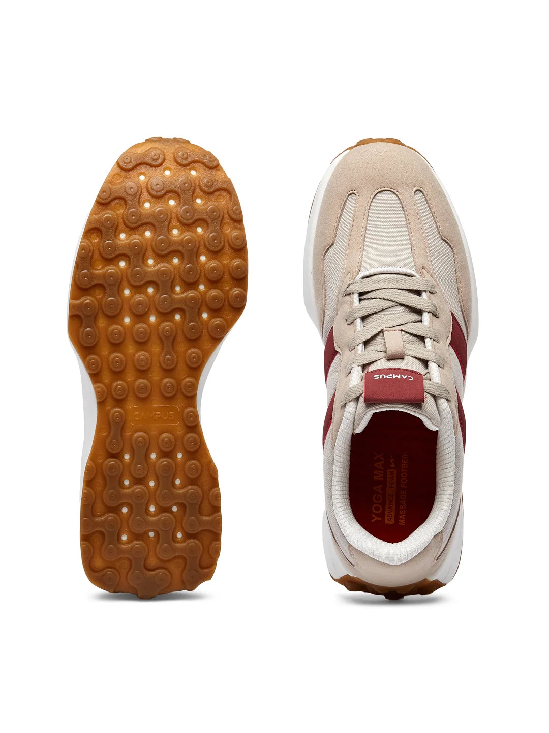 BRISK Beige Men's Sneakers – Campus Shoes - Main Image