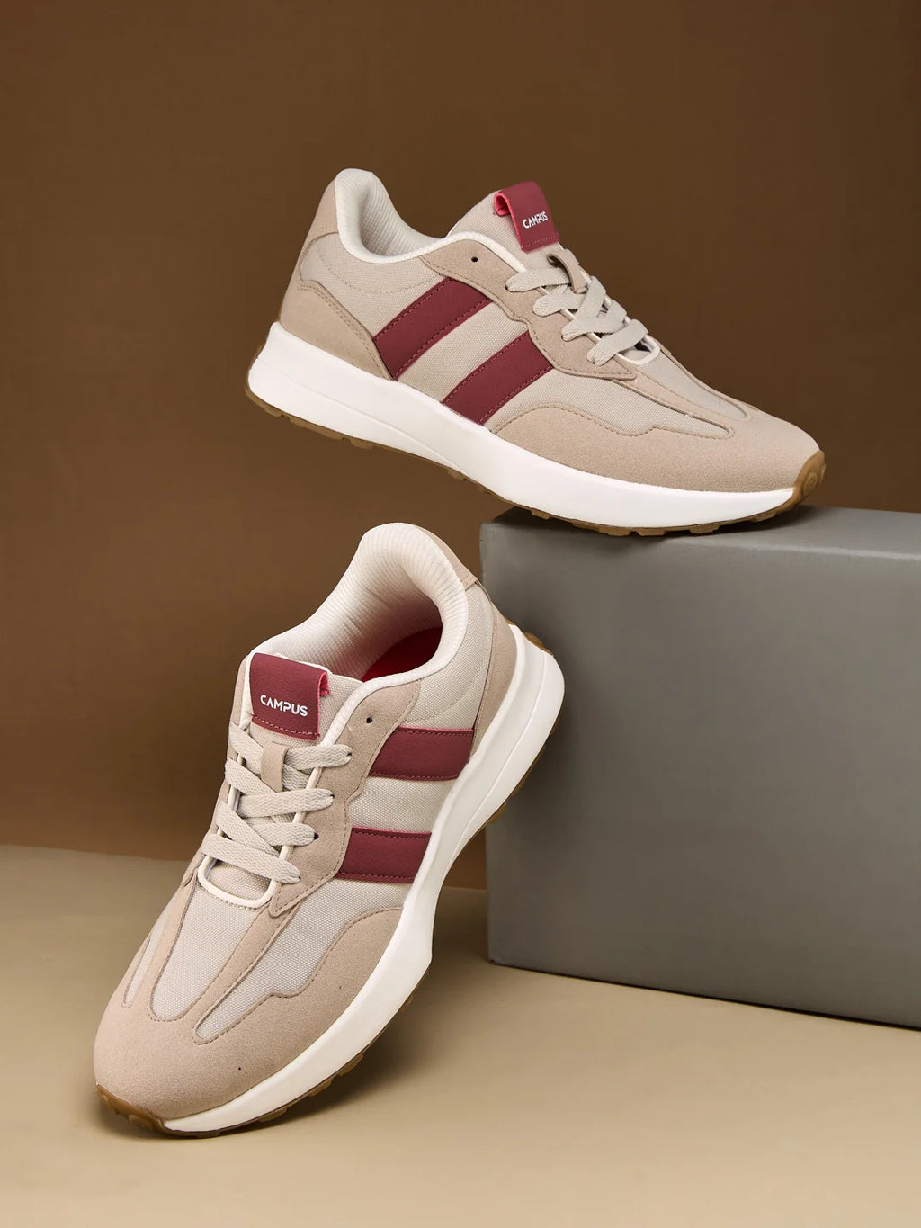 BRISK Beige Men's Sneakers - Image 1