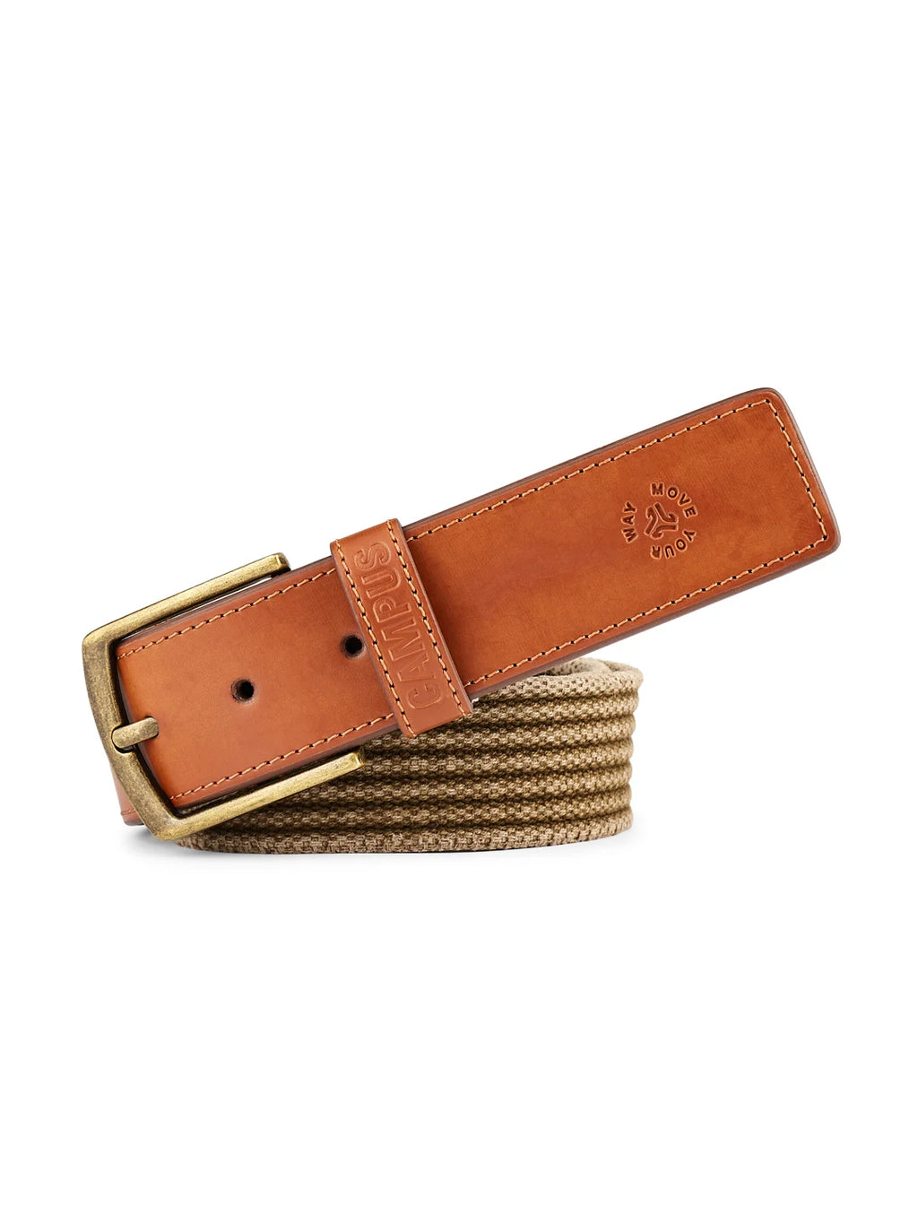 Web Braided Tan Unisex Belt