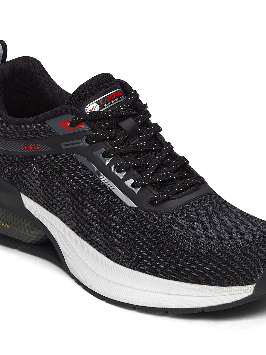 CANVA Black Men's Running Shoes - Main Image