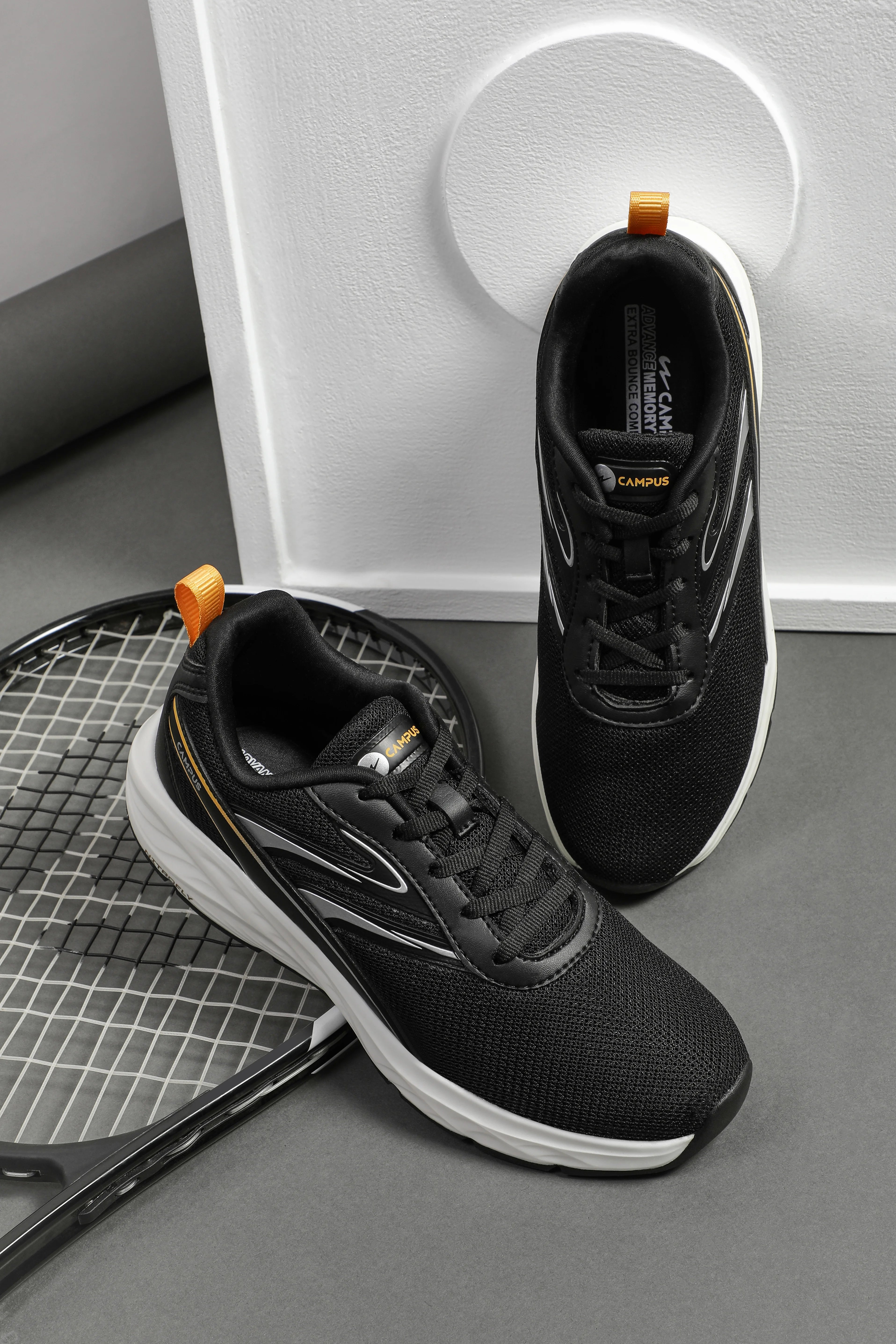 Buy Campus CONOR Black Men's Running Shoes Online Campus Shoes