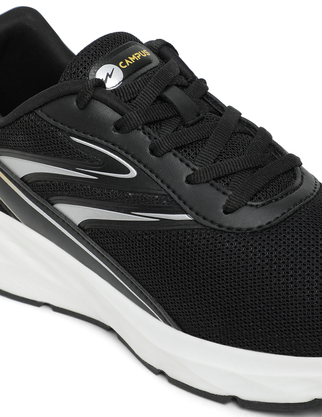 Campus continent men's black running shoe hotsell