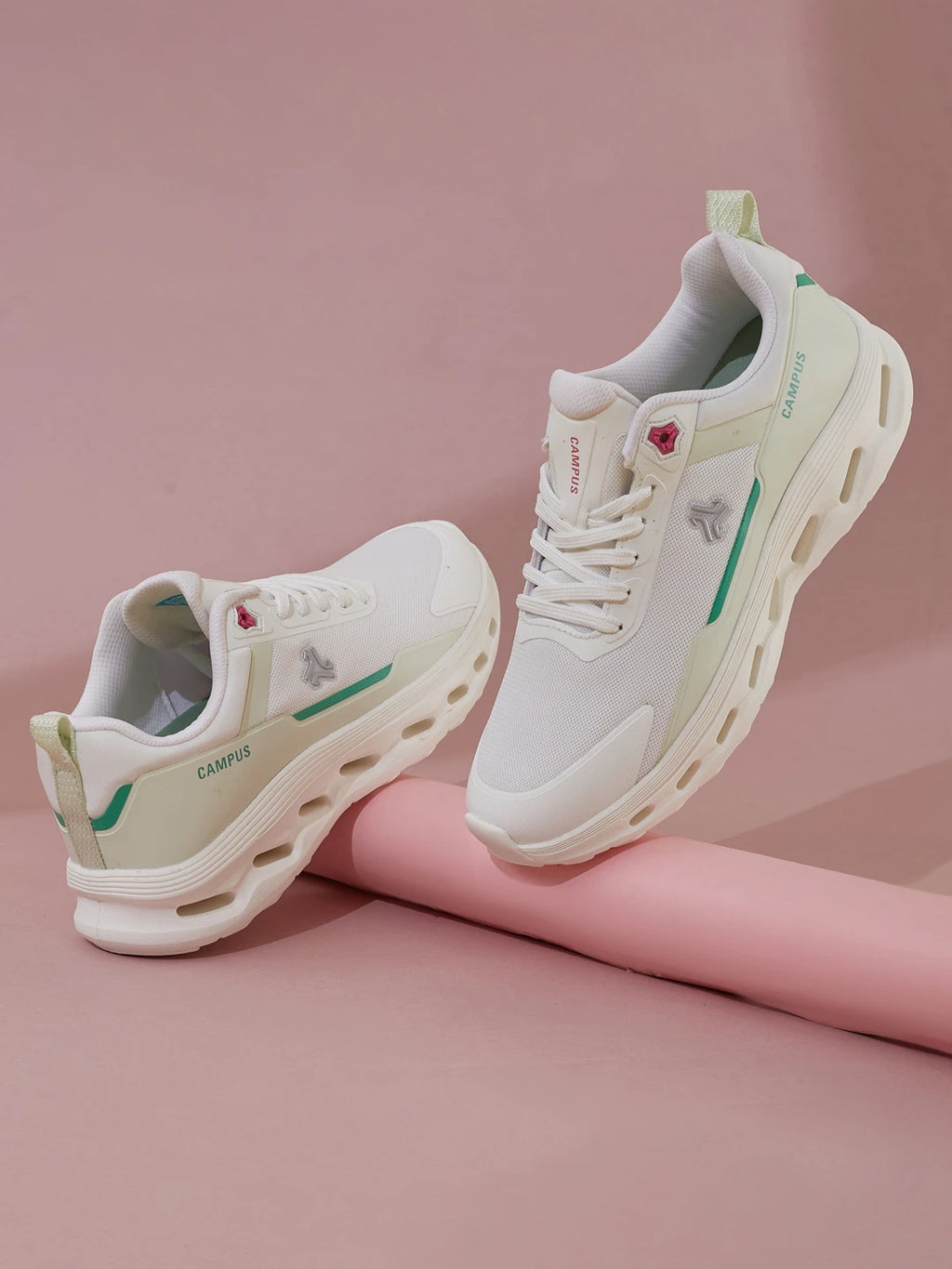 CYMBAL White Women's Running Shoes