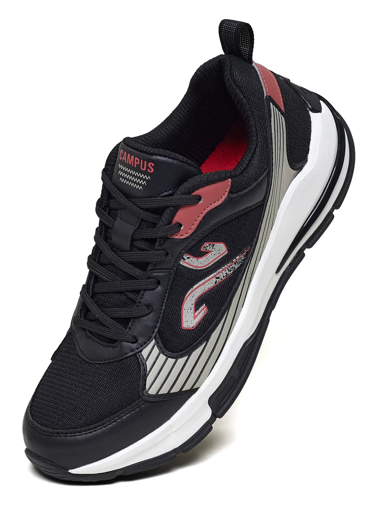 DENRO Black Men's Sneakers – Campus Shoes