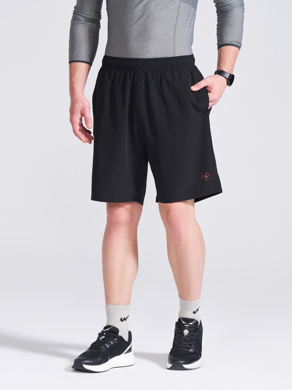 Men's Black Regular Fit Shorts