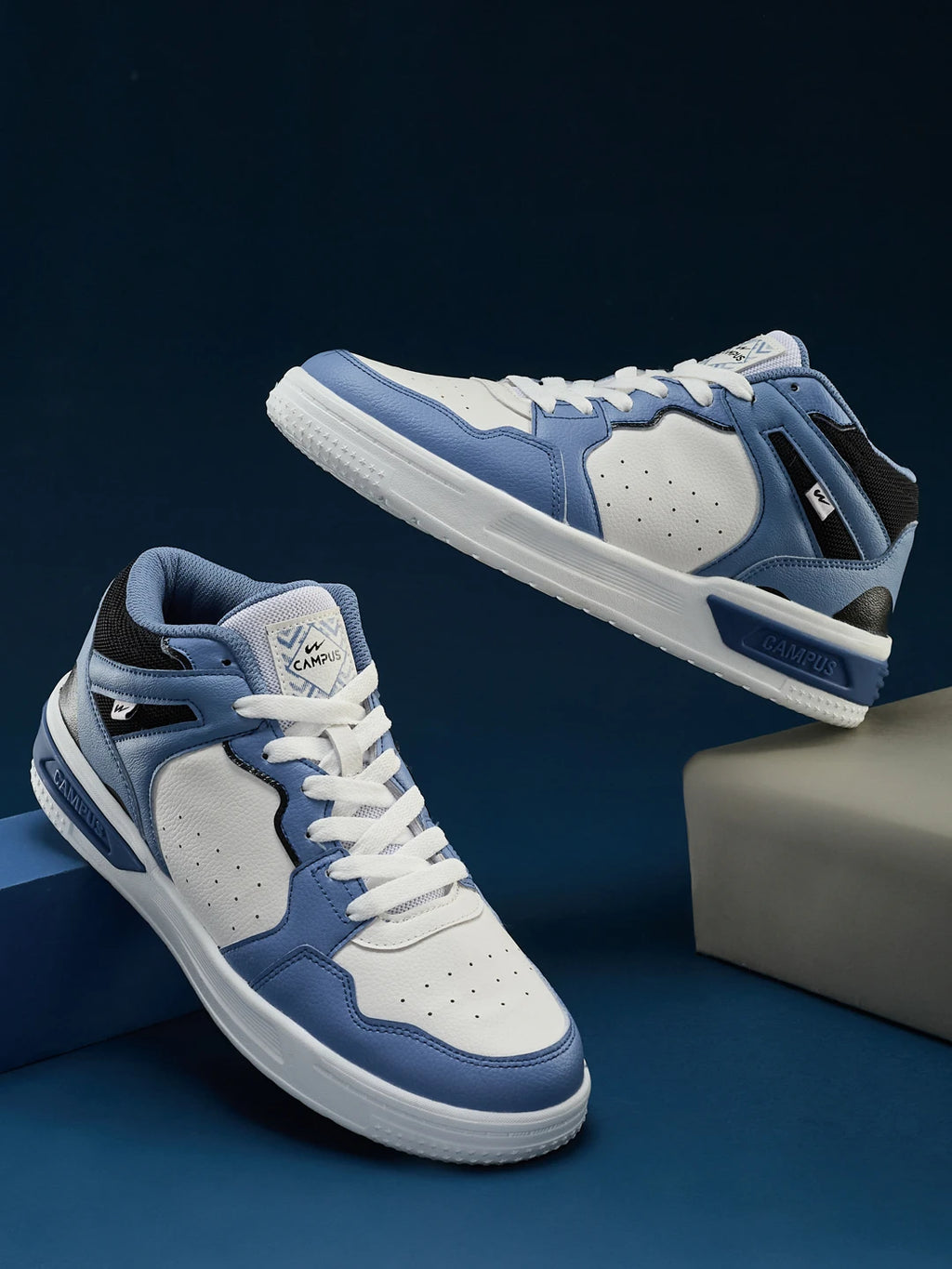 DWELT White Men's Sneakers