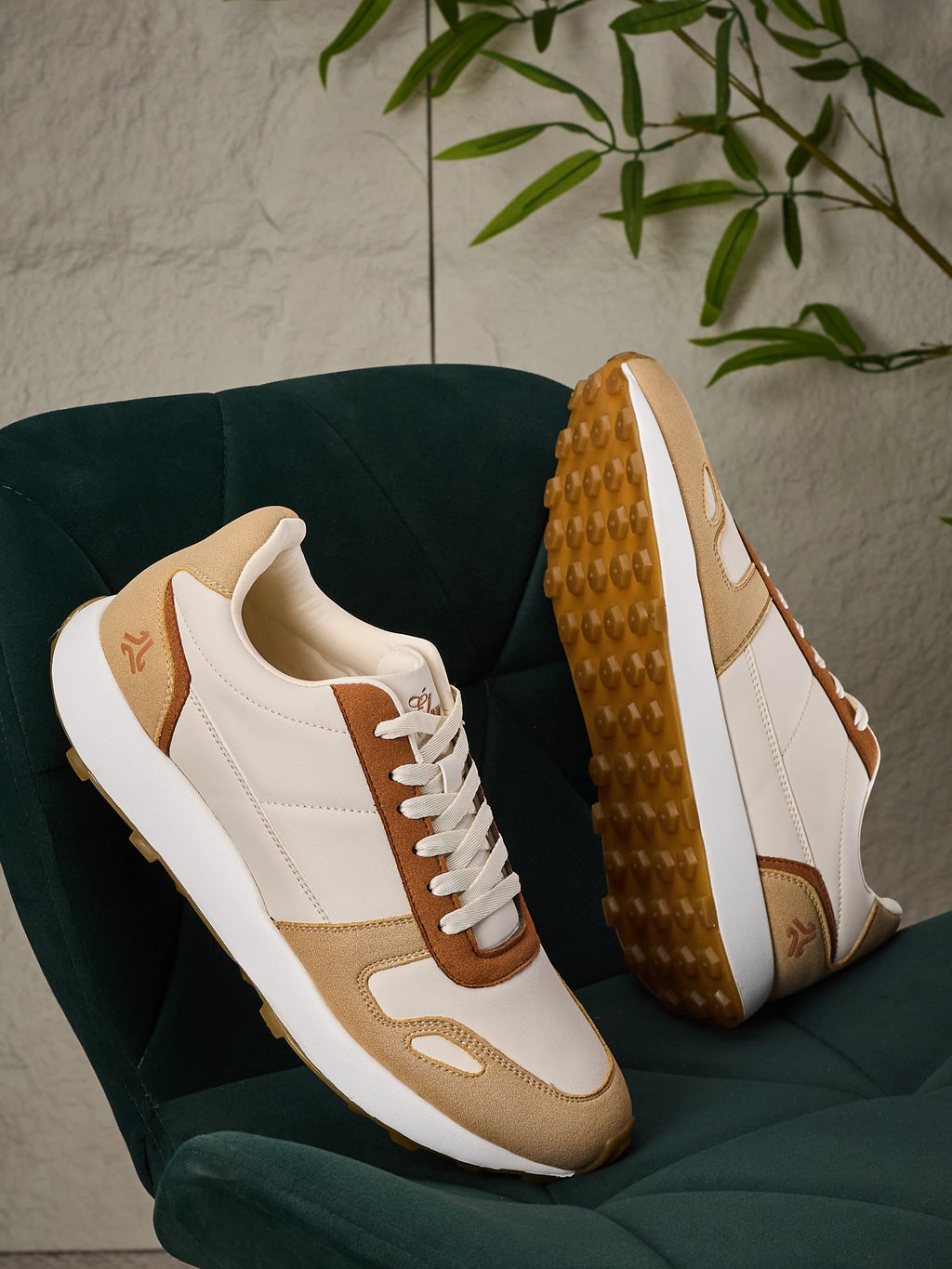 ELAN-12 Beige Men's Formal Sneakers