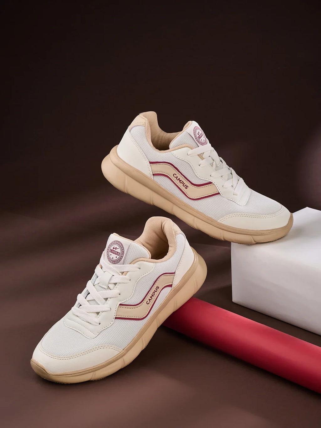 EVARO Off White Men's Running Shoes