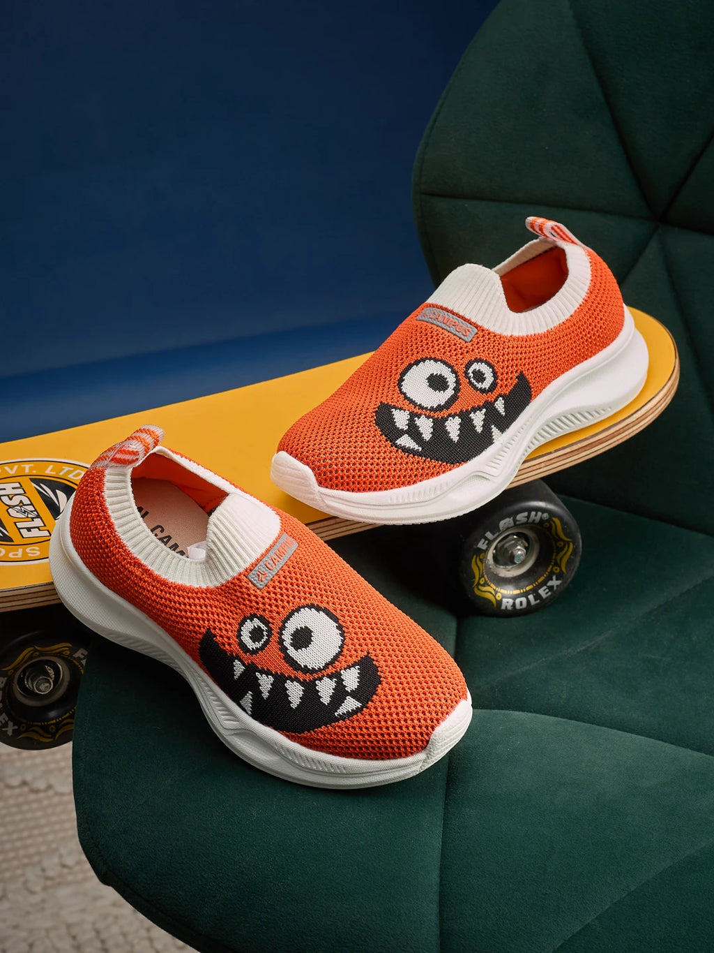 GALRO K Orange Kids Walking Shoes
