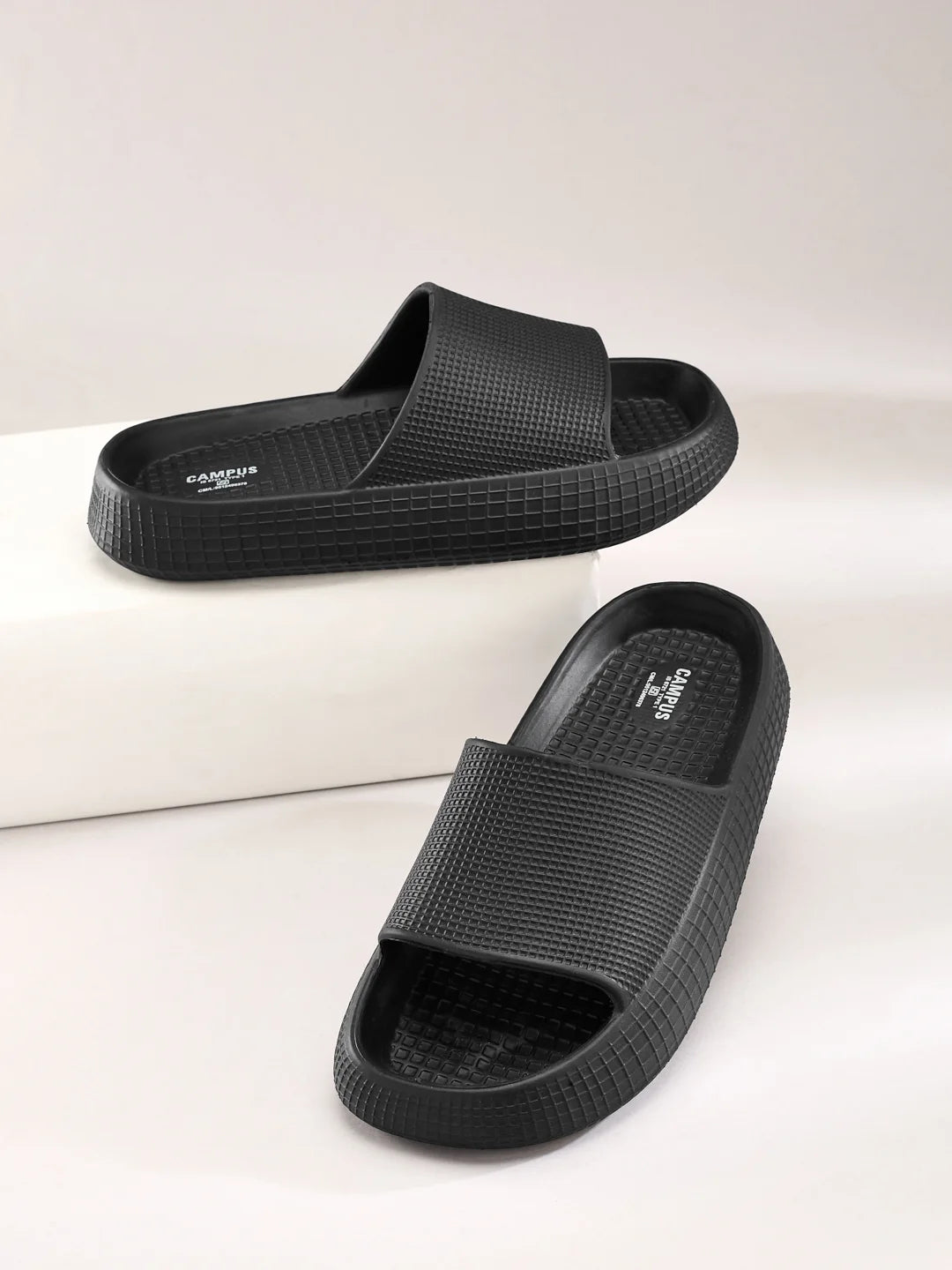 GC-4038 Black Men's Slides – Campus Shoes