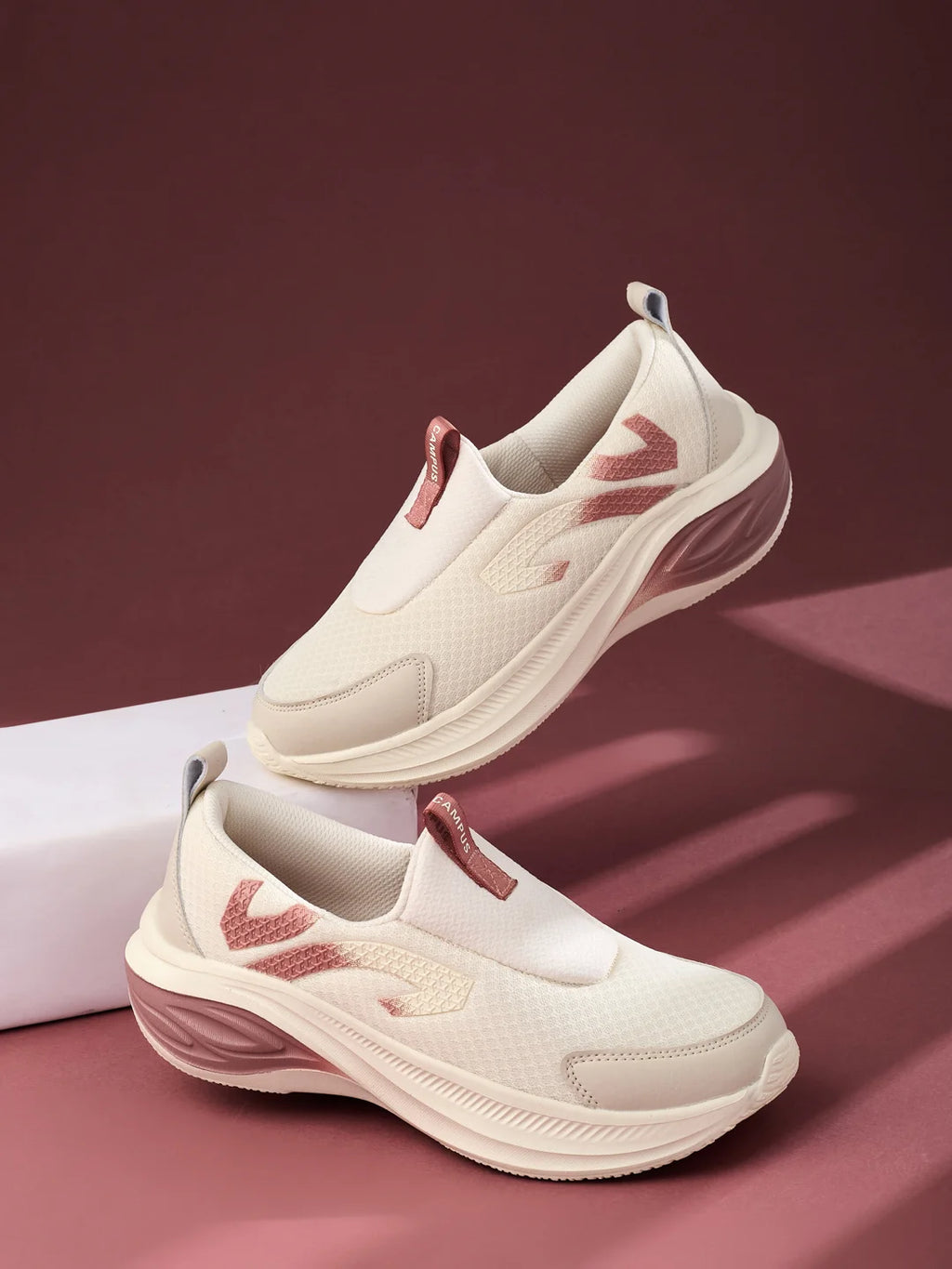 GISEL Off White Women's Walking Shoes