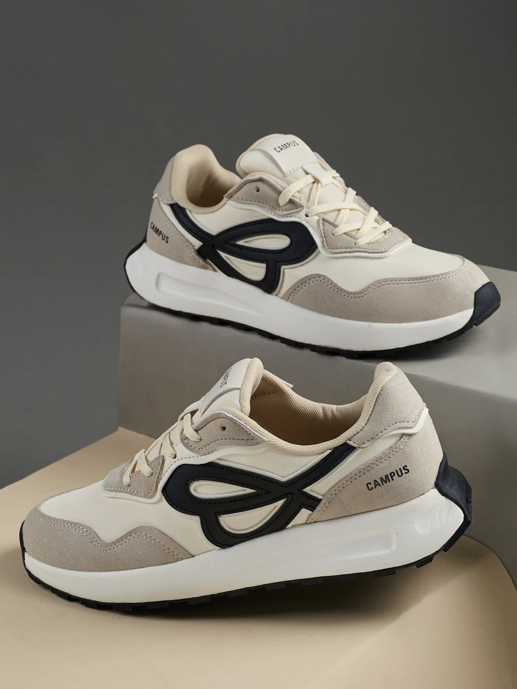 GLIVON White Women's Sneakers