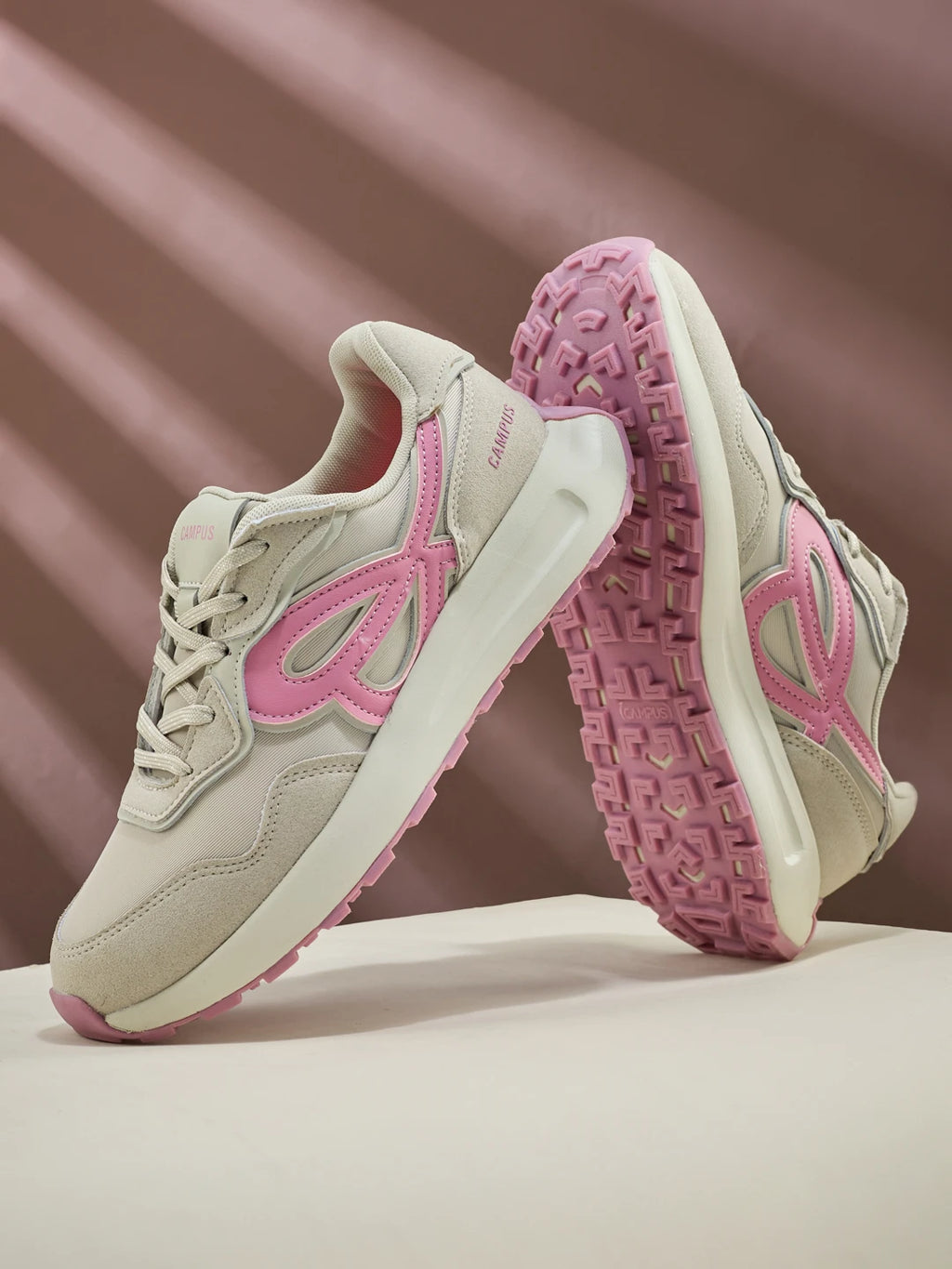 GLIVON Beige Women's Sneakers