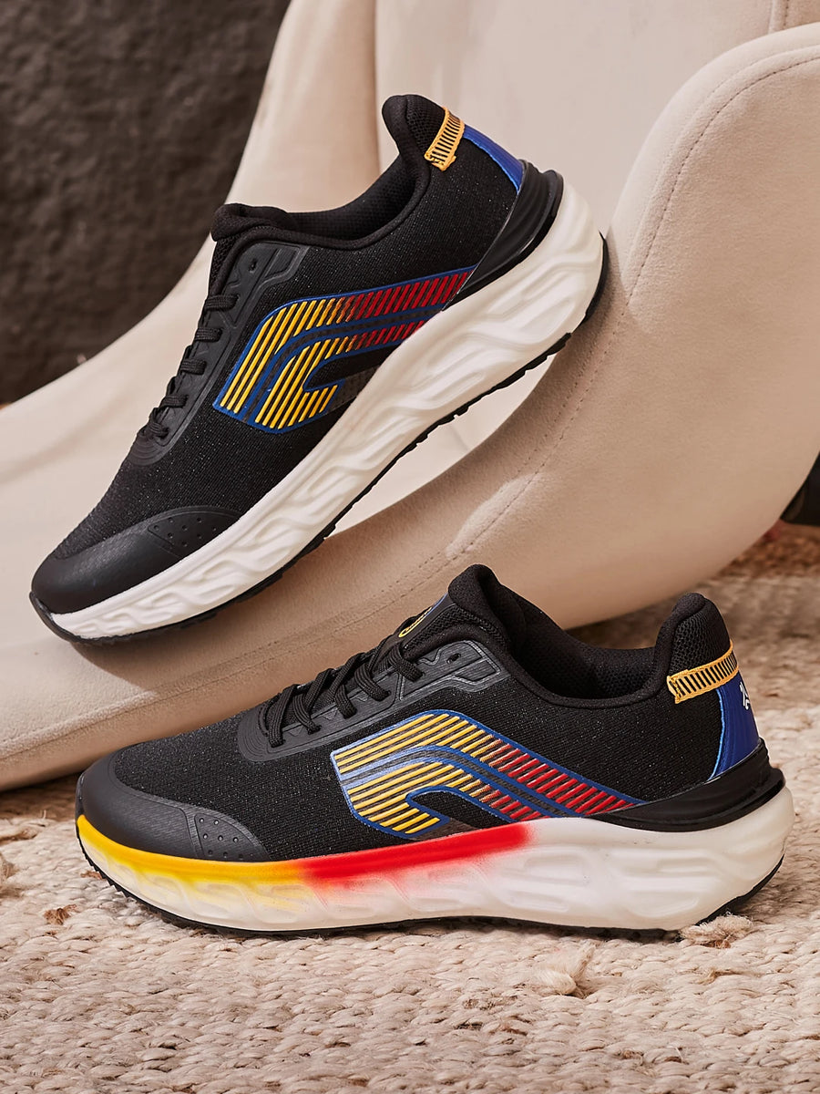LEXRO Black Men's Running Shoes – Campus Shoes
