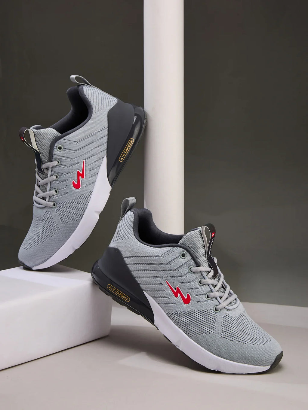 MIKE N Grey Men's Running Shoes