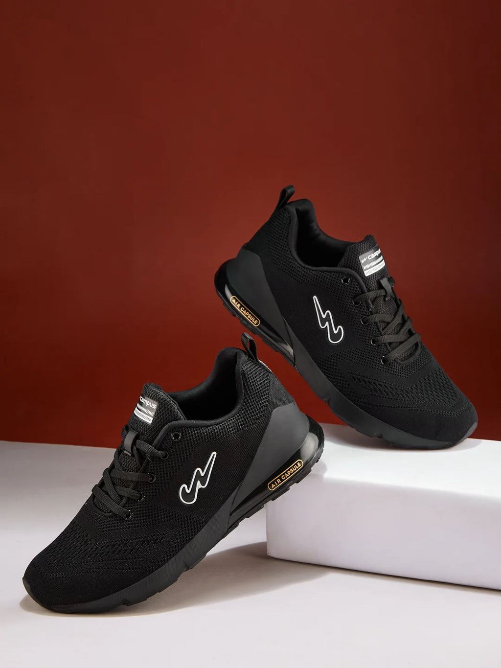 NORTH PLUS Black Men's Running Shoes