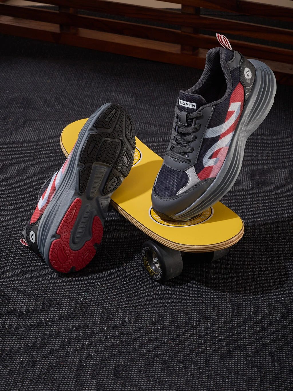 OLLIE CH Grey Child Running Shoes