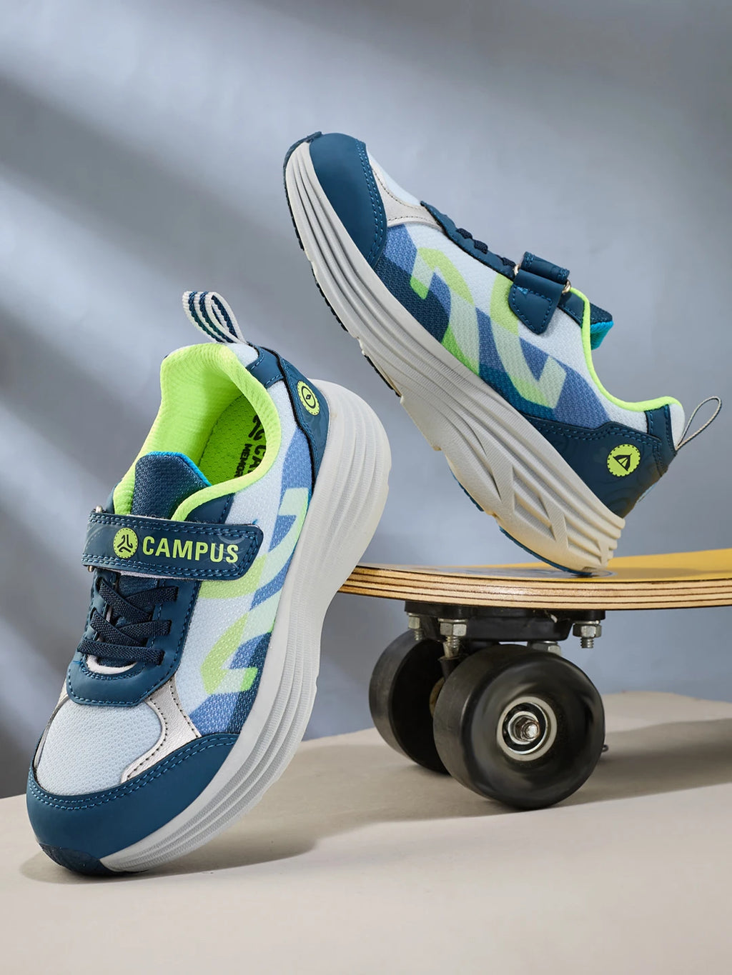 OLLIE K Blue Kids Running Shoes