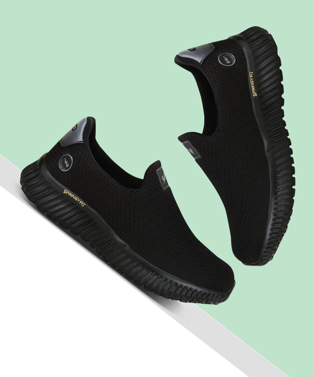 OXYFIT N Black Men's Walking Shoes