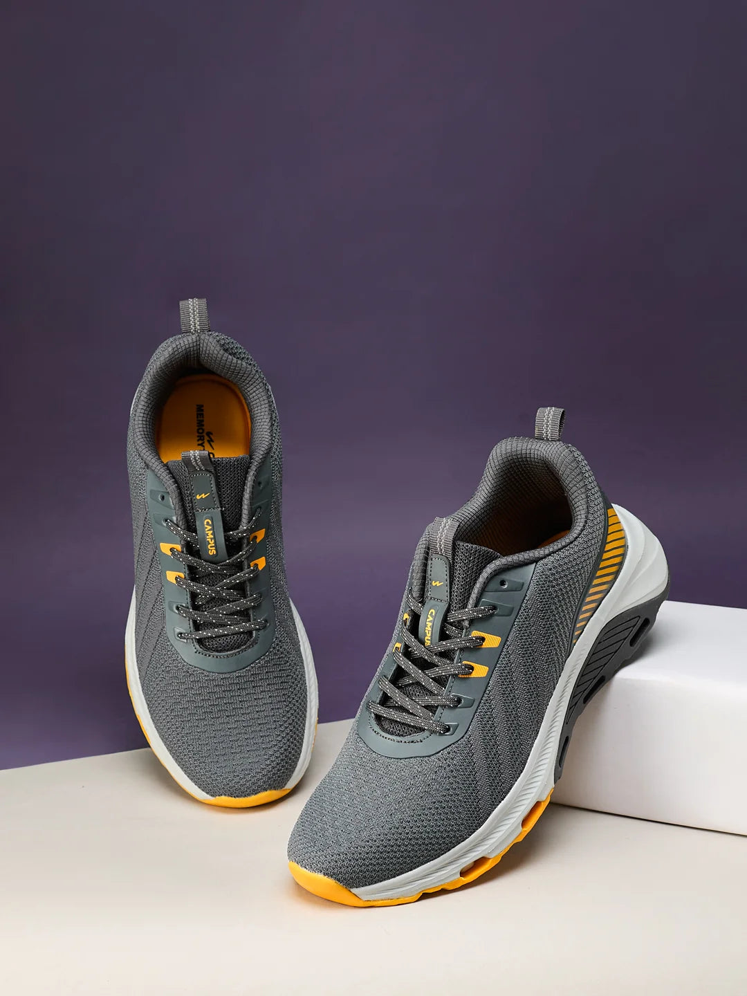 PORTAL Grey Men's Running Shoes