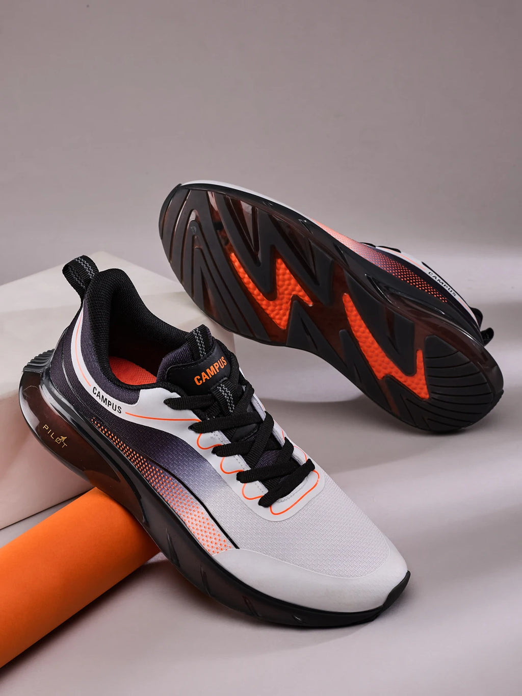 RIVE-N Black Men's Running Shoes