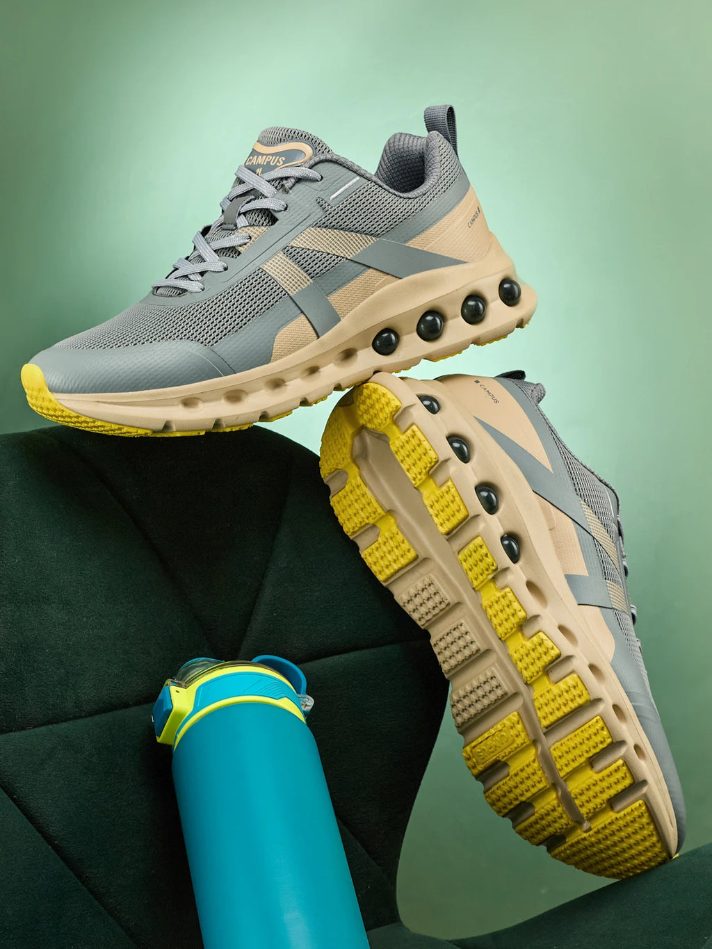 RUNOVA Grey Men's Running Shoes