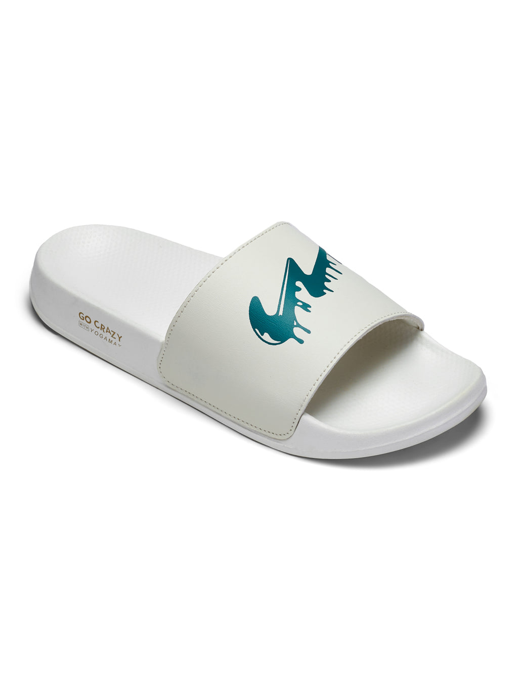 SL-443 White Men's Slides - Image 1