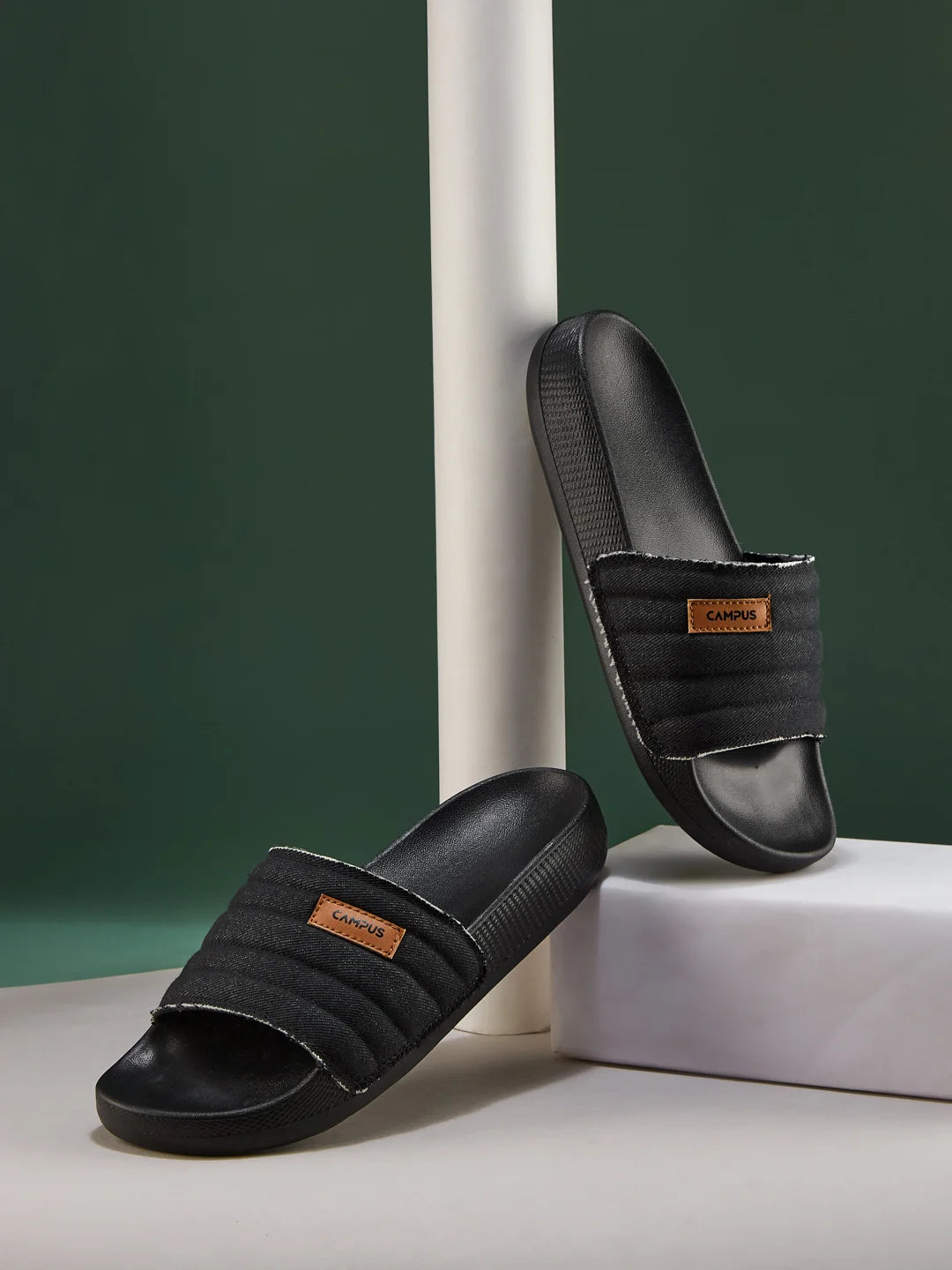 SL-473 Black Men's Slides1
