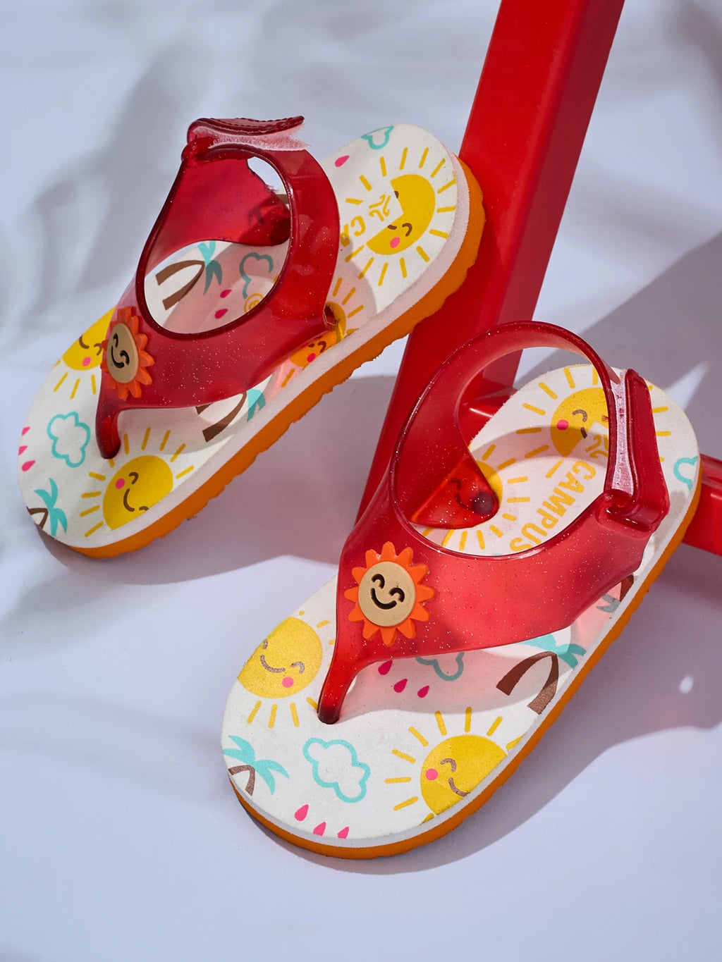 SPACURU Red Kids Flip-Flops