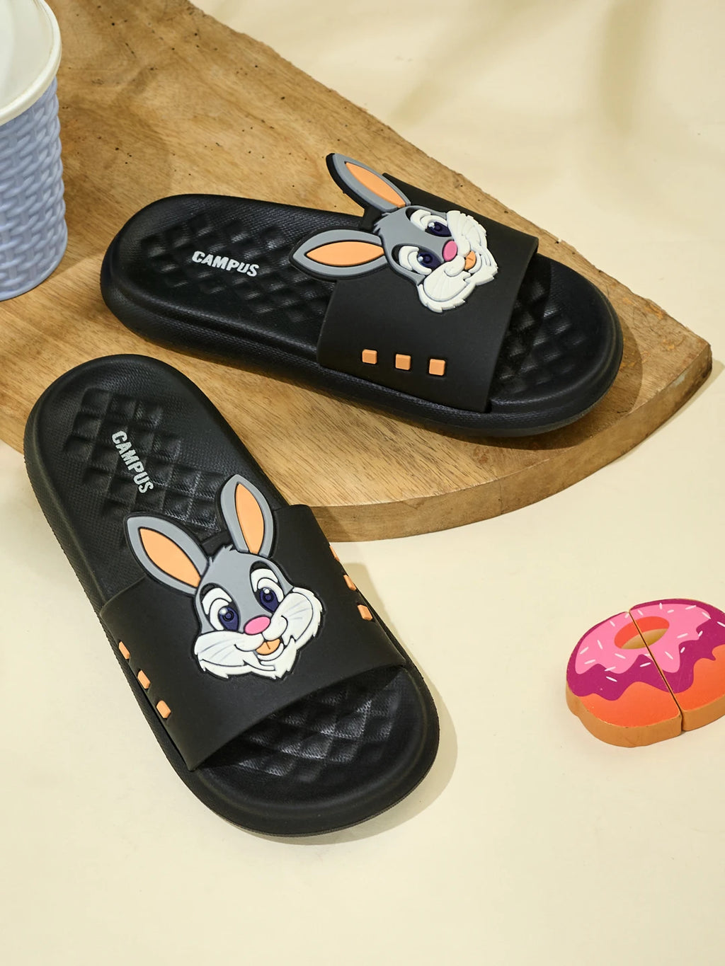 SS26-OPK-026 Black Kids Slides