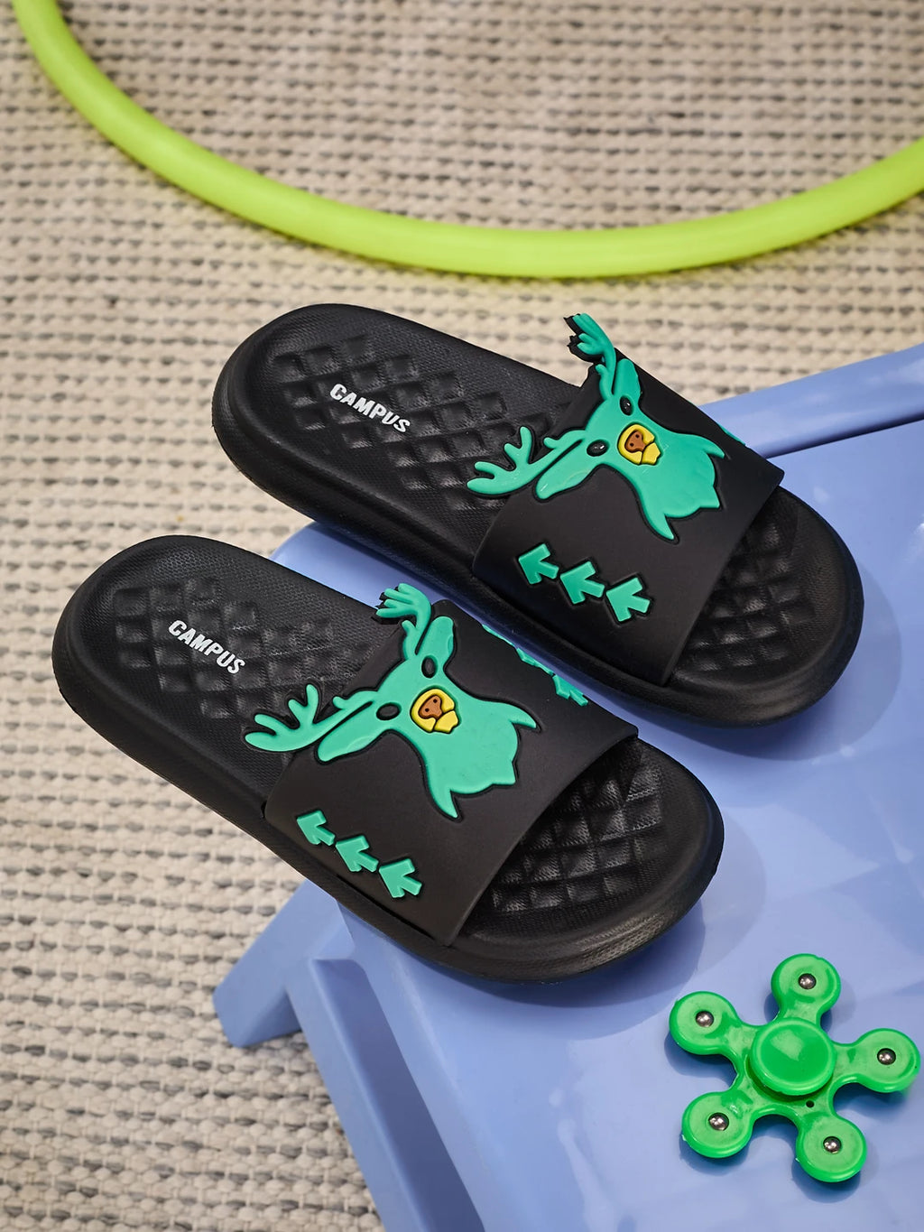 SS26-OPK-026 Black Kids Slides