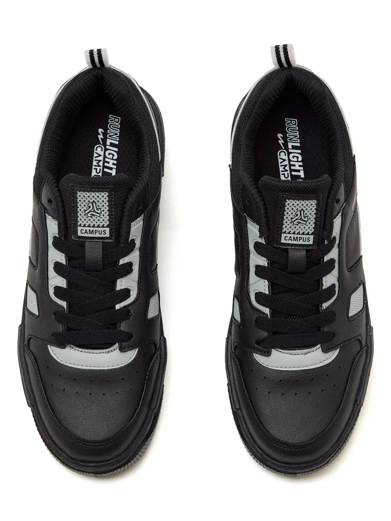 STOMP Black Men's Sneakers – Campus Shoes