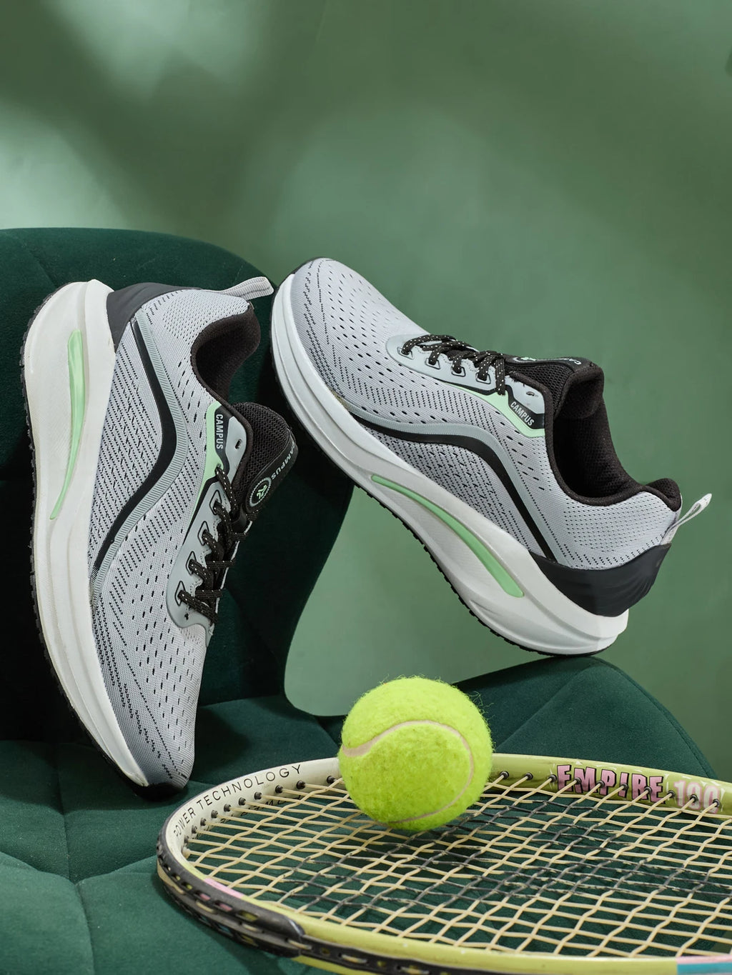 TRACKR Grey Men's Running Shoes