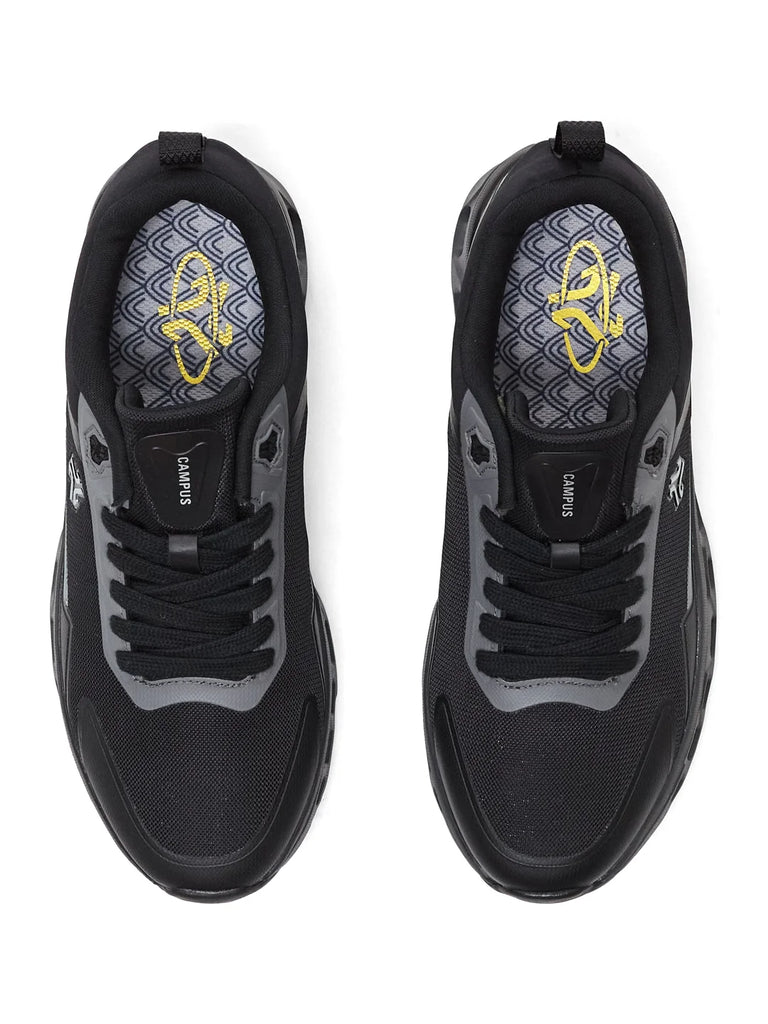 TRASKO Black Men's Running Shoes – Campus Shoes