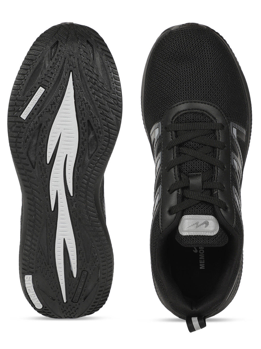 WENDIGO Black Men's Running Shoes – Campus Shoes