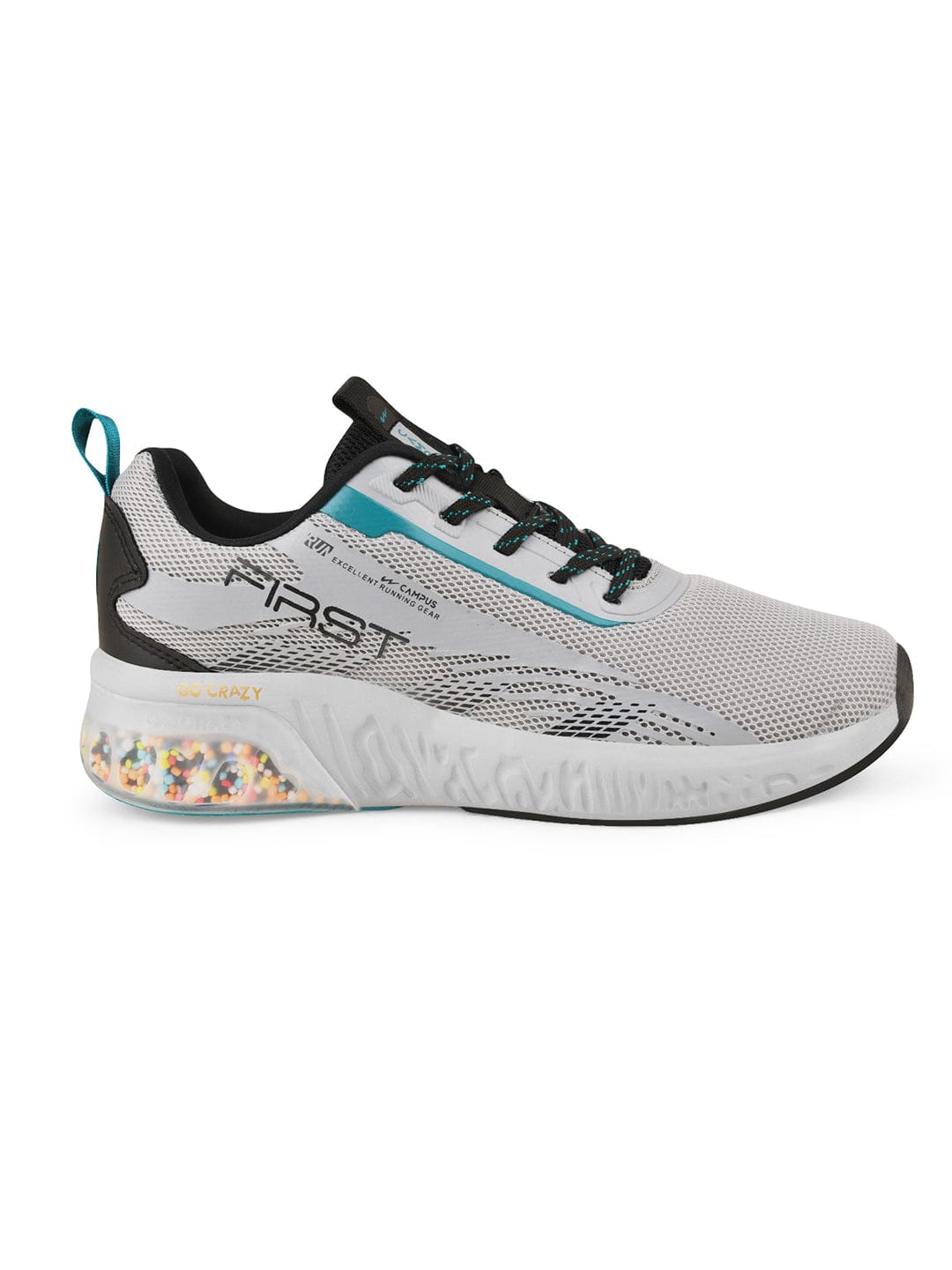 Buy Running Shoes For Child: Firstl-Gry-Blk | Campus Shoes