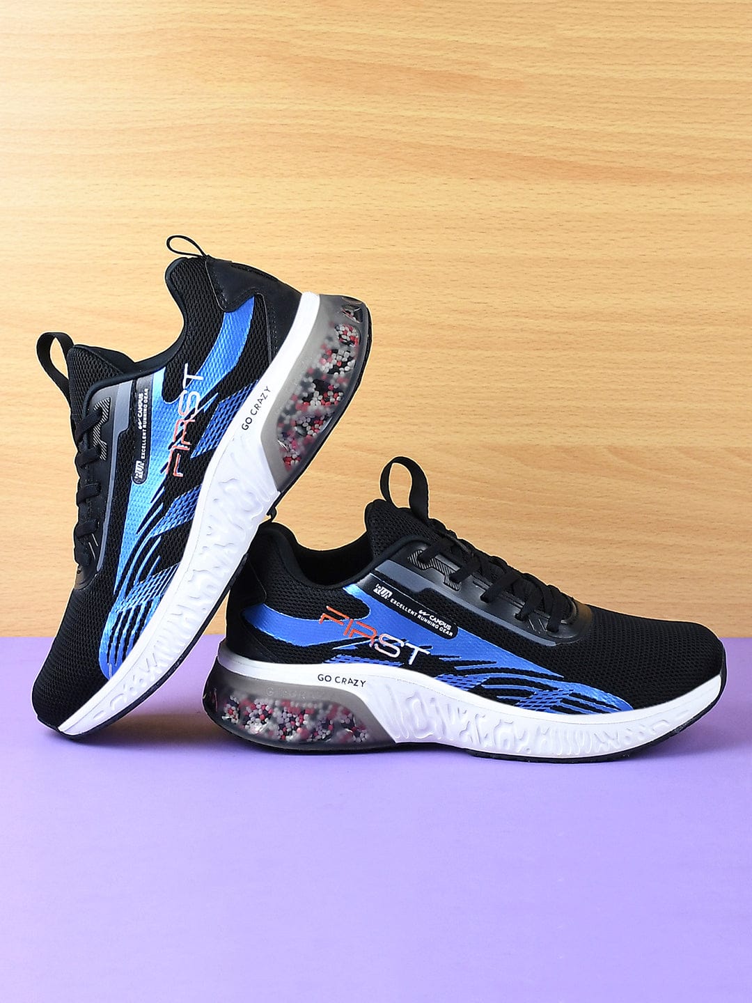 Buy Running Shoes For Men: Firstblk-Mattlic-Blu Campus Shoes