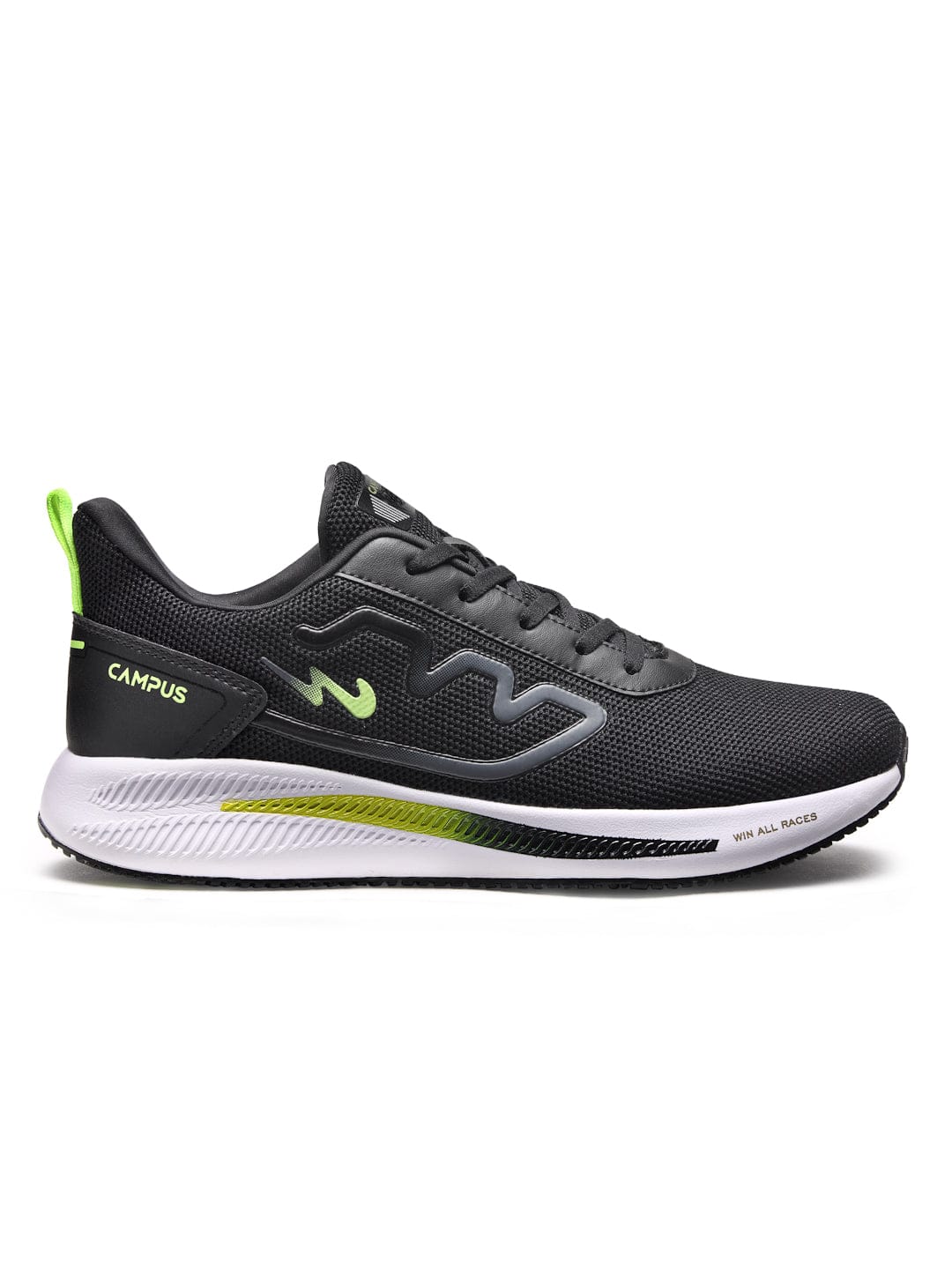 Buy Running Shoes For Men Rake Blk P Grn Campus Shoes