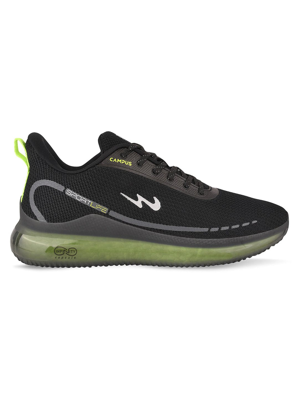 SENSOR Black Men's Running Shoes