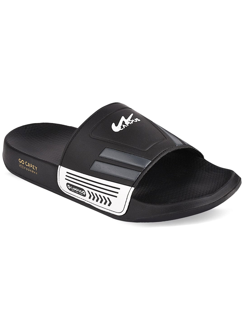 Buy Slider For Men: Sl-428-Blk-Whtslider | Campus Shoes
