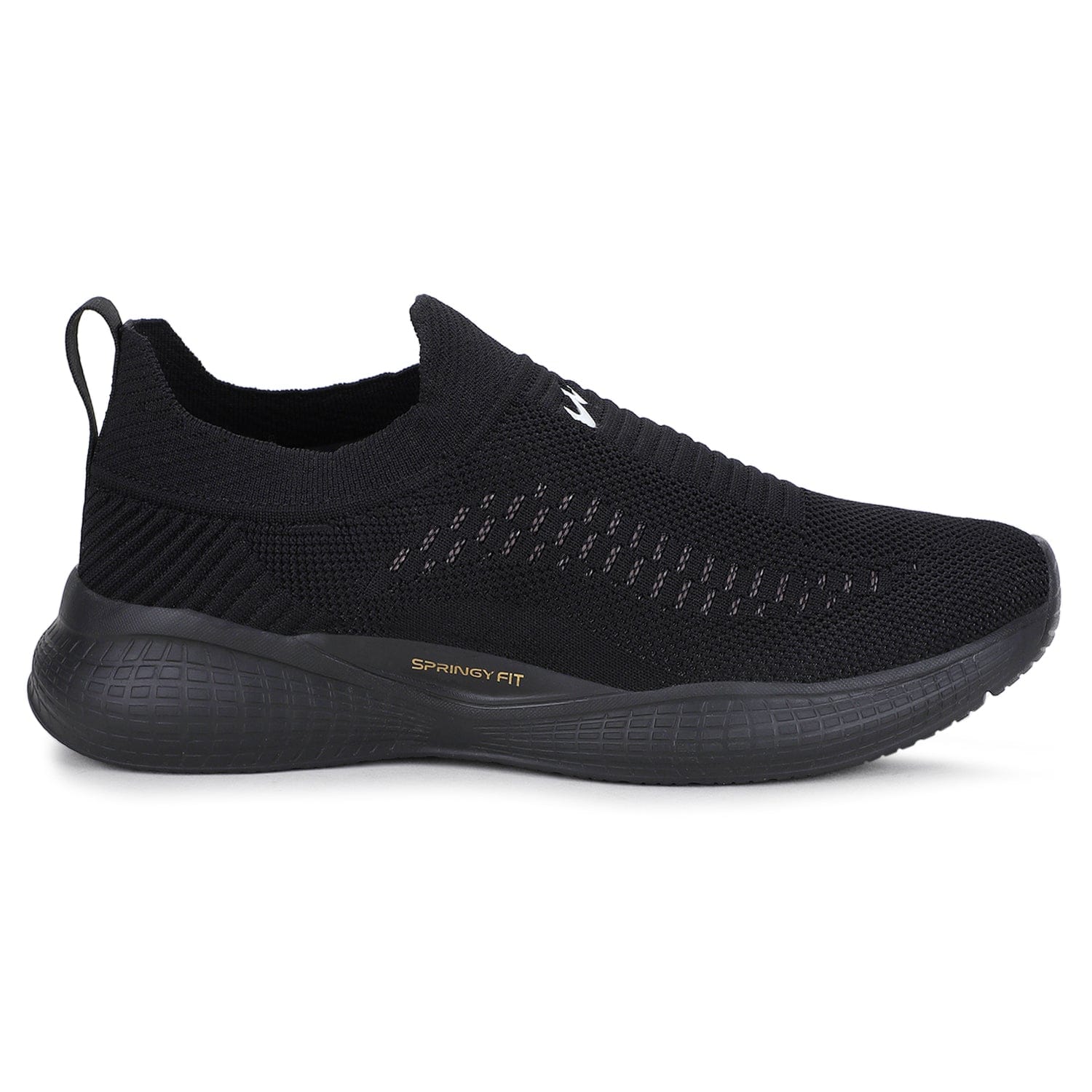 VAYU Black Men's Walking Shoes