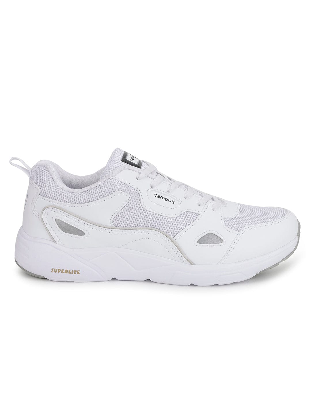 Buy Running Shoes For Men: Wisdom-5G-681Wht-Blk-Sil1499 | Campus Shoes